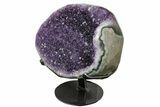 Amethyst Geode Section on Metal Stand - Uruguay #171910-2
